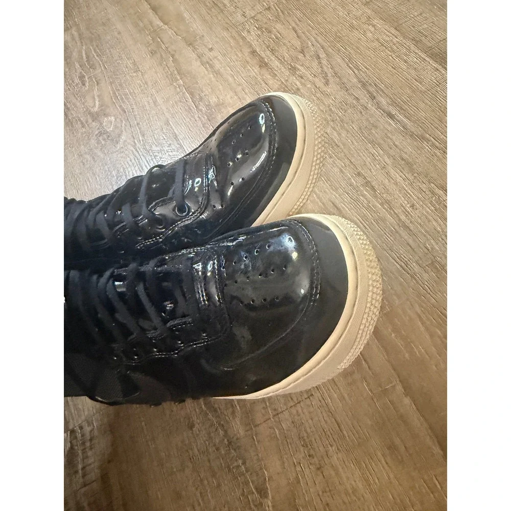 Nike SF Air Force 1 Hi Black Patent Leather AJ0963-001 Womens Size 9 Sneakers